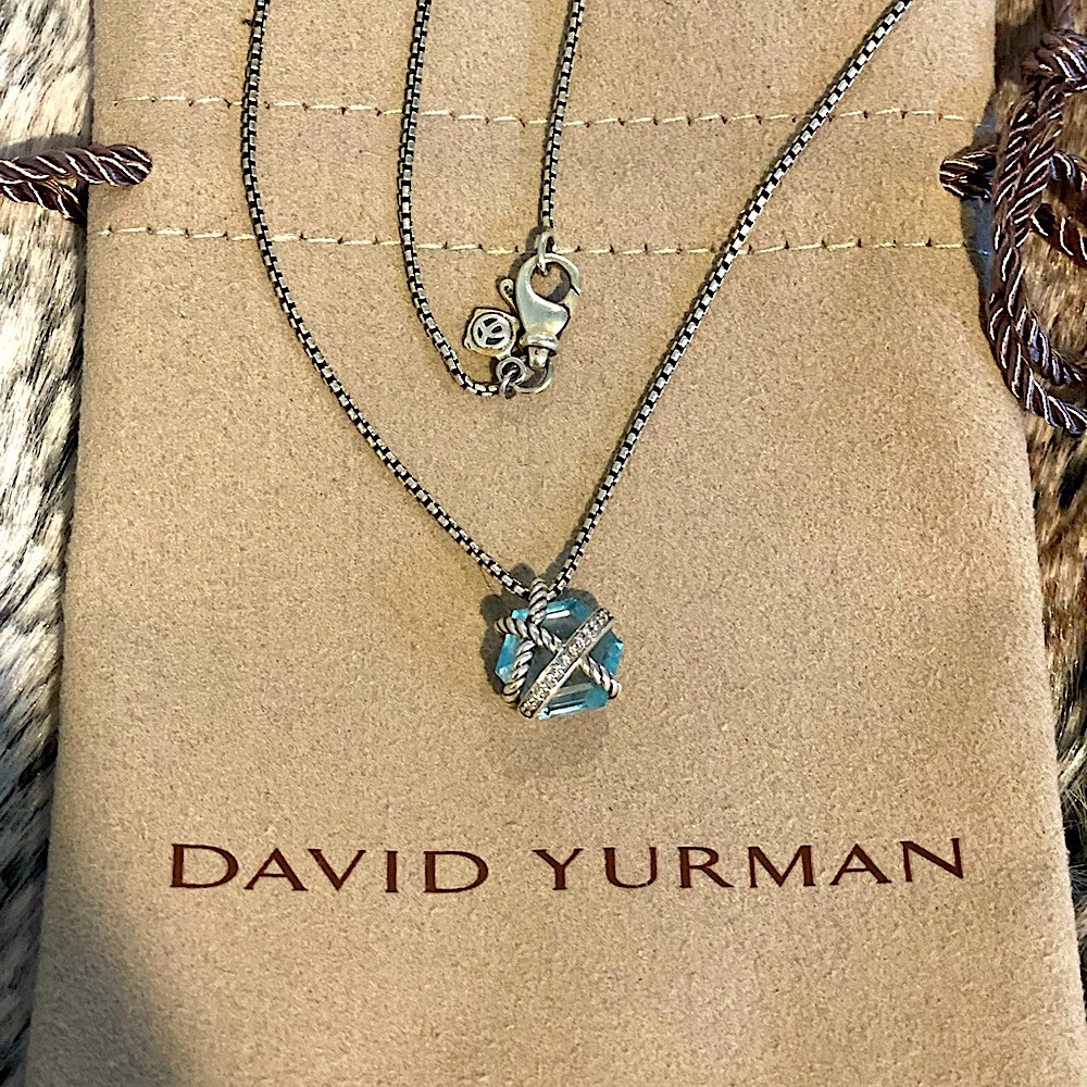 David Yurman Cable Wrap Pendant Necklace with Diamonds